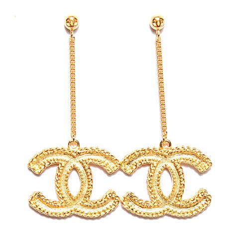 chanel drop earrings gold replica|drop chanel earrings fashion.